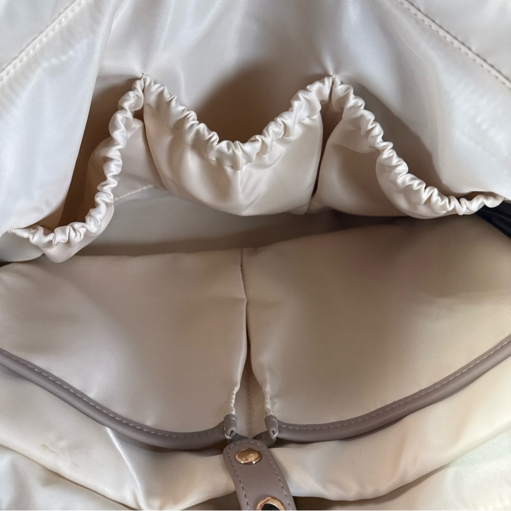 White Elm Aquila Tote Bag Taupe Laptop Bag Travel W/ Padded Crossbody Strap - Picture 9 of 16